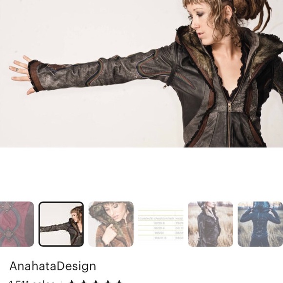 Women's Rainbow leather Serpent  jacket-  handmade - Picture 4 of 5